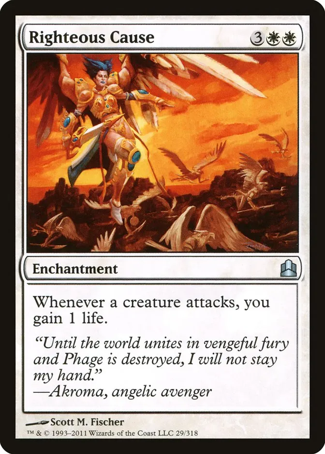 2011 Commander 2011 Righteous Cause uncommon #29 uncommon card image