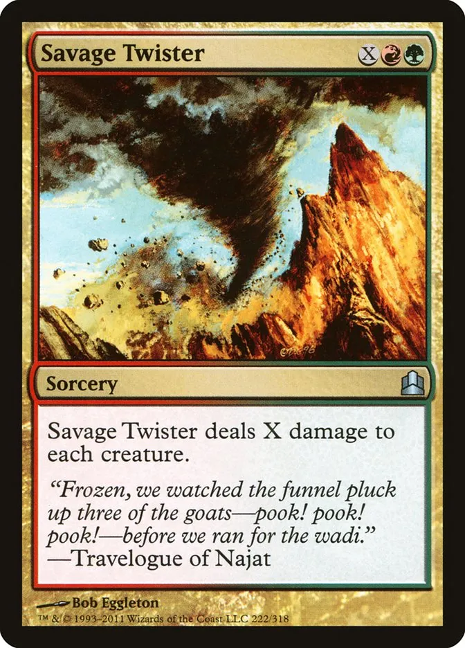 2011 Commander 2011 Savage Twister uncommon #222 uncommon card image