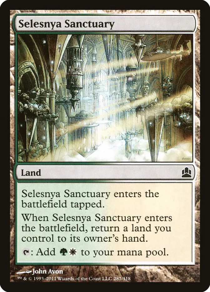 2011 Commander 2011 Selesnya Sanctuary common #287 common card image