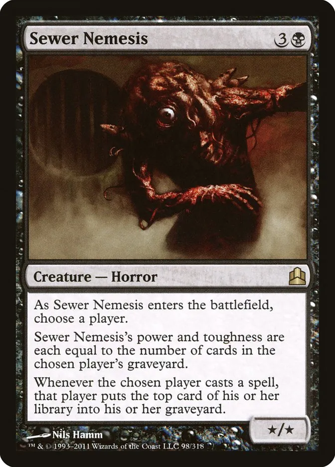 2011 Commander 2011 Sewer Nemesis rare #98 rare card image