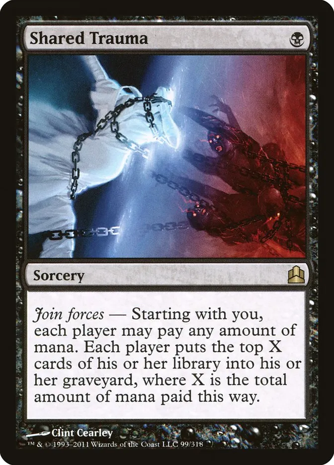 2011 Commander 2011 Shared Trauma rare #99 rare card image
