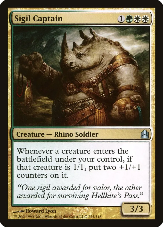 2011 Commander 2011 Sigil Captain uncommon #225 uncommon card image