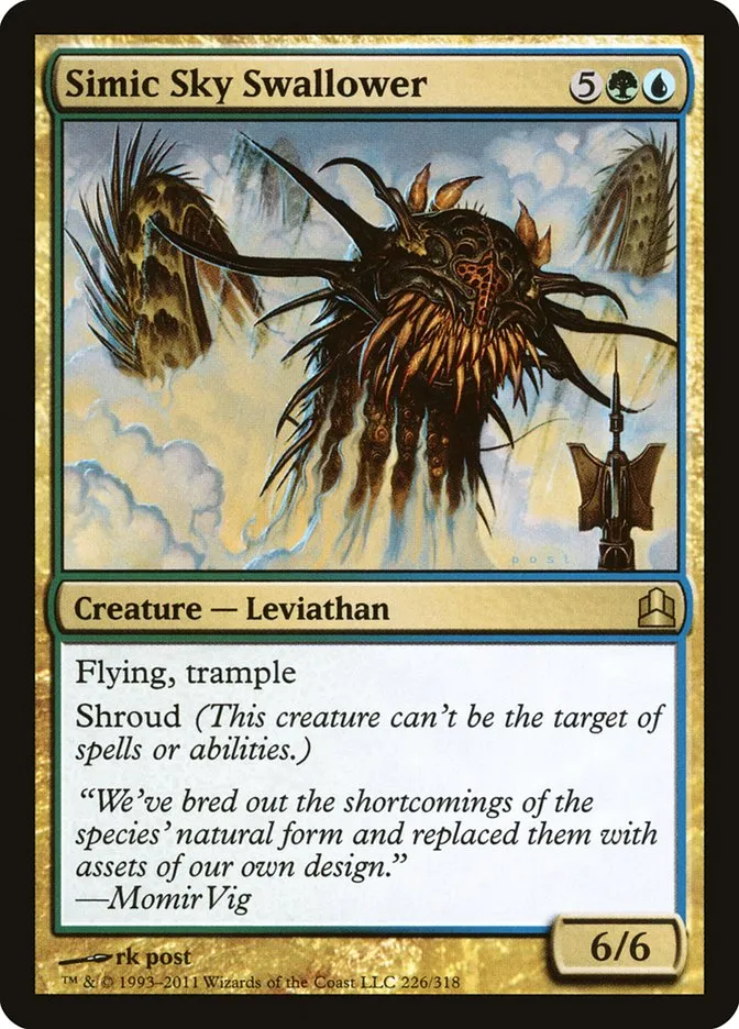 2011 Commander 2011 Simic Sky Swallower rare #226 rare card image