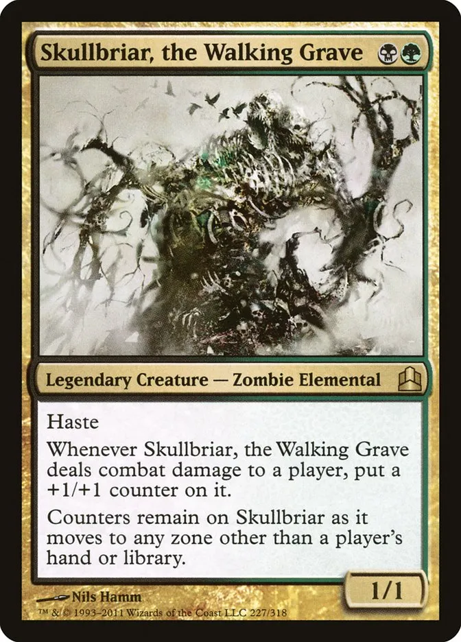 2011 Commander 2011 Skullbriar, the Walking Grave #227 rare card image