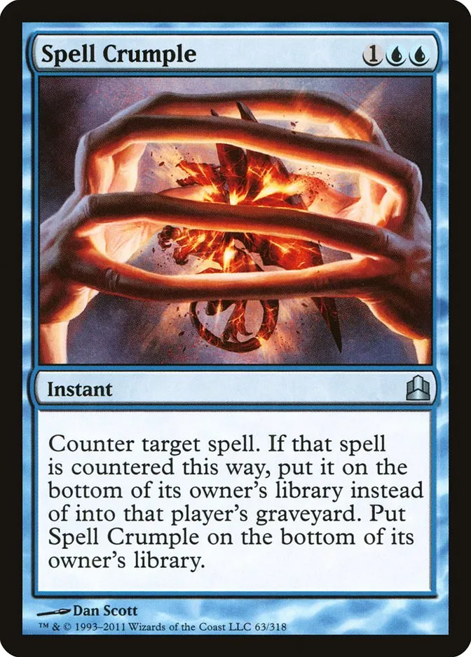 2011 Commander 2011 Spell Crumple uncommon #63 uncommon card image