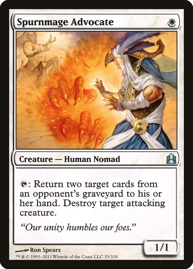 2011 Commander 2011 Spurnmage Advocate uncommon #33 uncommon card image