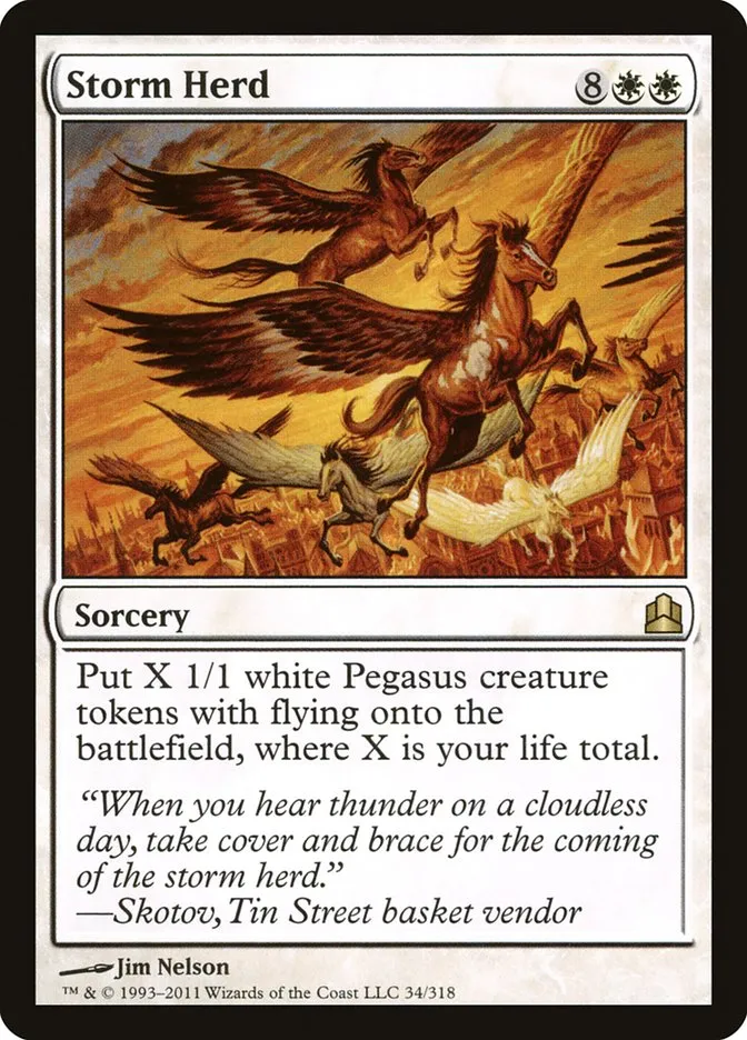 2011 Commander 2011 Storm Herd rare #34 rare card image