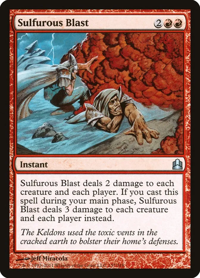 2011 Commander 2011 Sulfurous Blast uncommon #137 uncommon card image