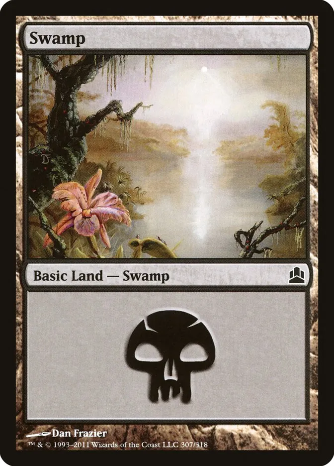 2011 Commander 2011 Swamp common #307 common card image