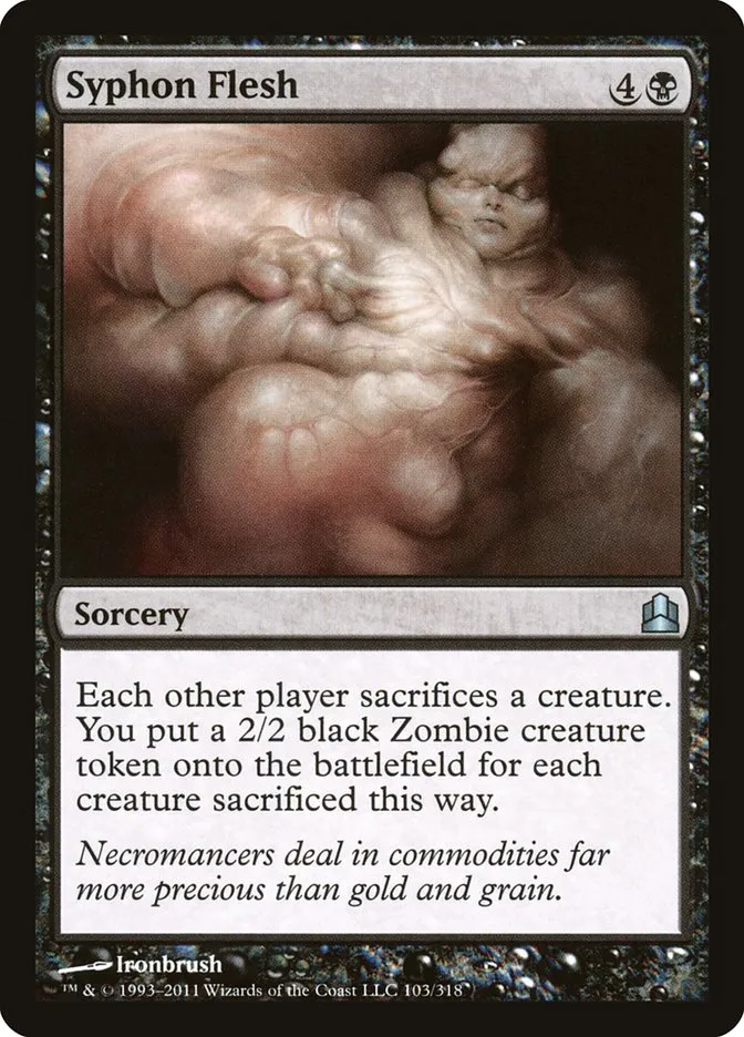2011 Commander 2011 Syphon Flesh uncommon #103 uncommon card image