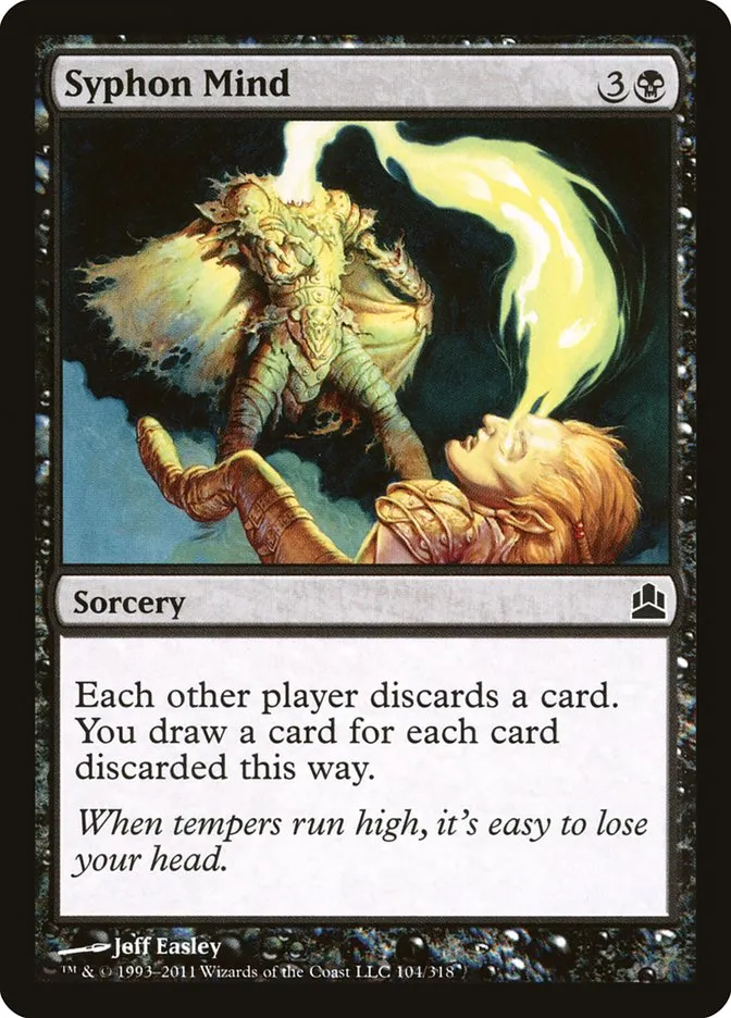 2011 Commander 2011 Syphon Mind common #104 common card image