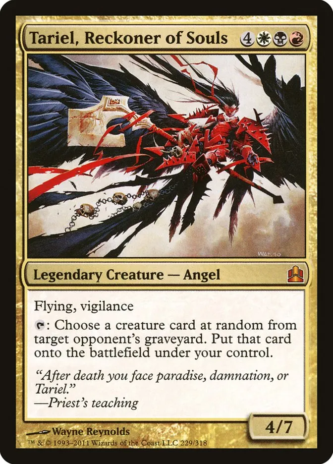 2011 Commander 2011 Tariel, Reckoner of Souls #229 mythic card image