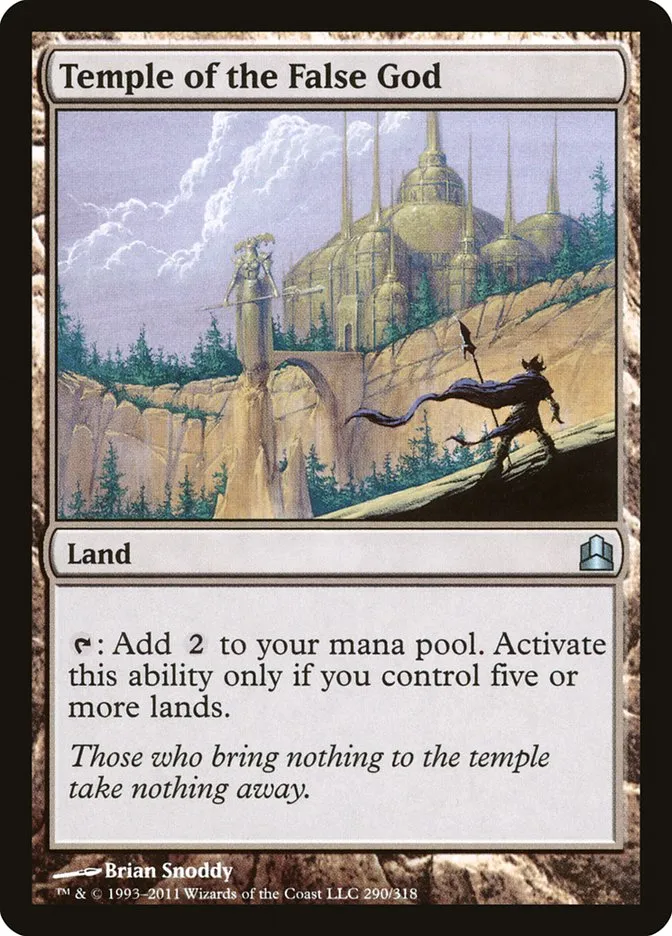 2011 Commander 2011 Temple of the False God #290 uncommon card image