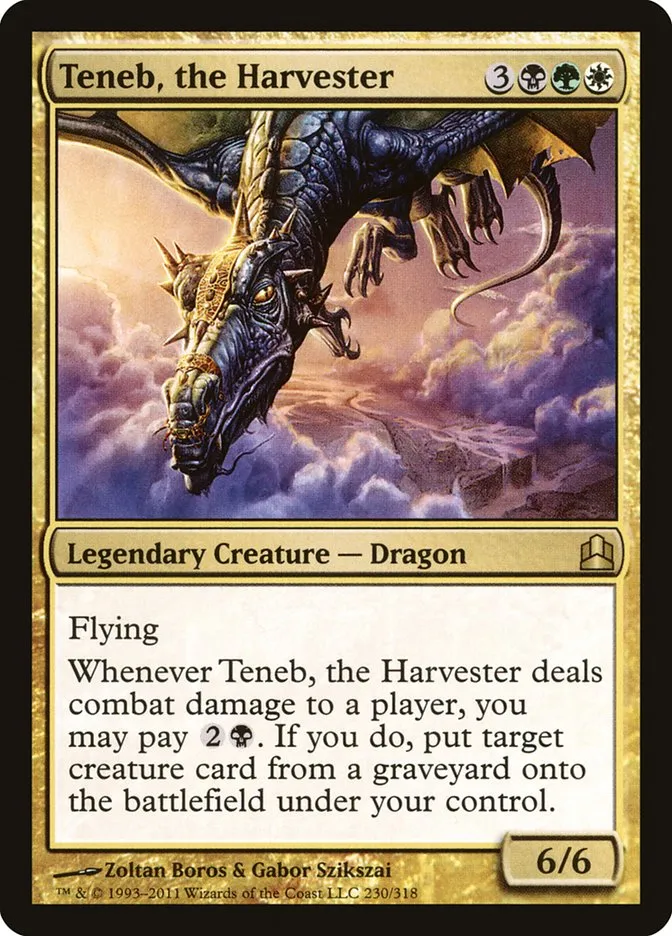 2011 Commander 2011 Teneb, the Harvester #230 rare card image
