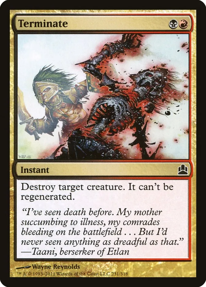 2011 Commander 2011 Terminate common #231 common card image