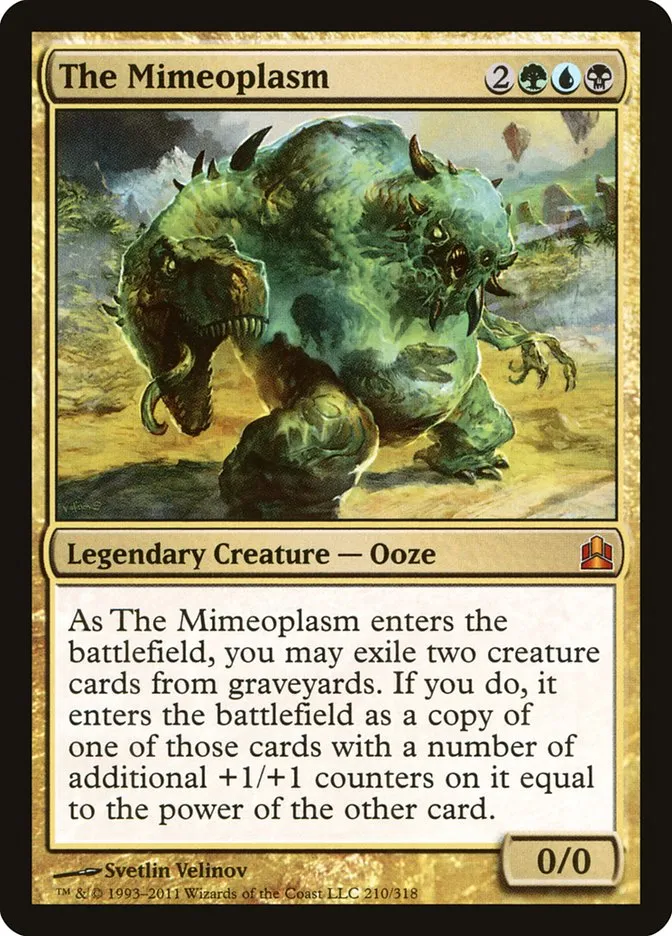 2011 Commander 2011 The Mimeoplasm mythic #210 mythic card image