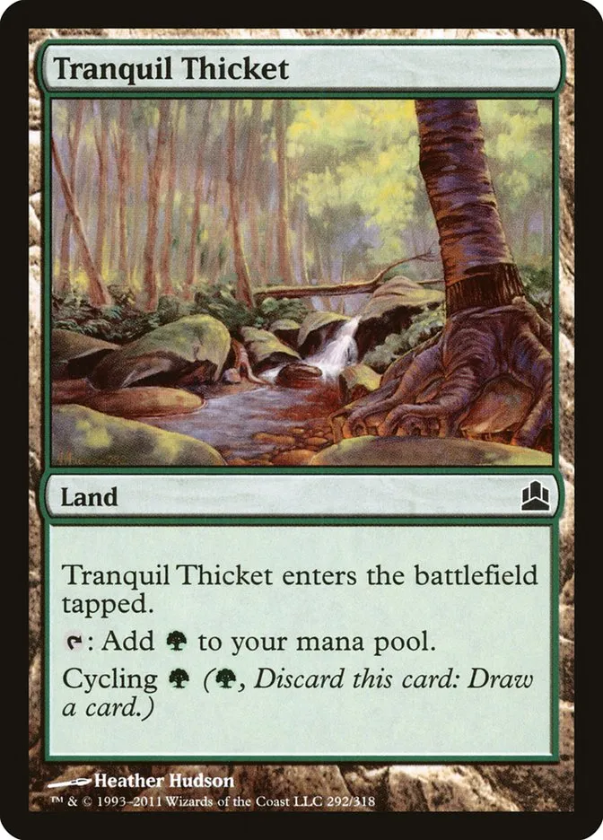 2011 Commander 2011 Tranquil Thicket common #292 common card image
