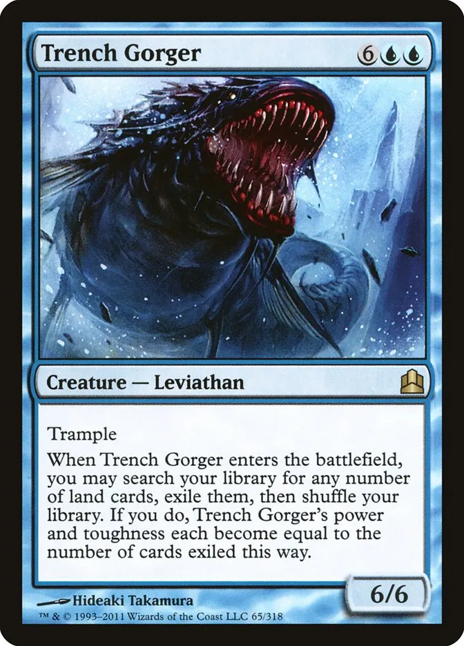 2011 Commander 2011 Trench Gorger rare #65 rare card image