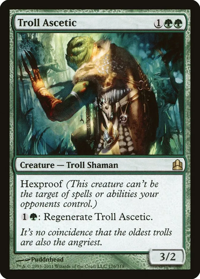 2011 Commander 2011 Troll Ascetic rare #176 rare card image