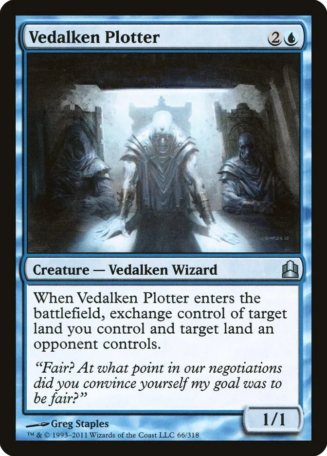 2011 Commander 2011 Vedalken Plotter uncommon #66 uncommon card image