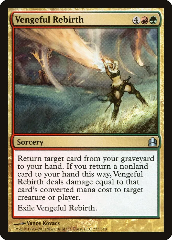 2011 Commander 2011 Vengeful Rebirth uncommon #233 uncommon card image
