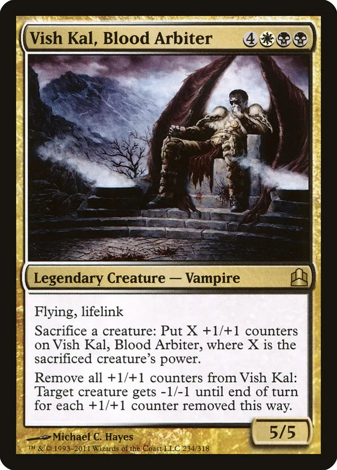 2011 Commander 2011 Vish Kal, Blood Arbiter #234 rare card image