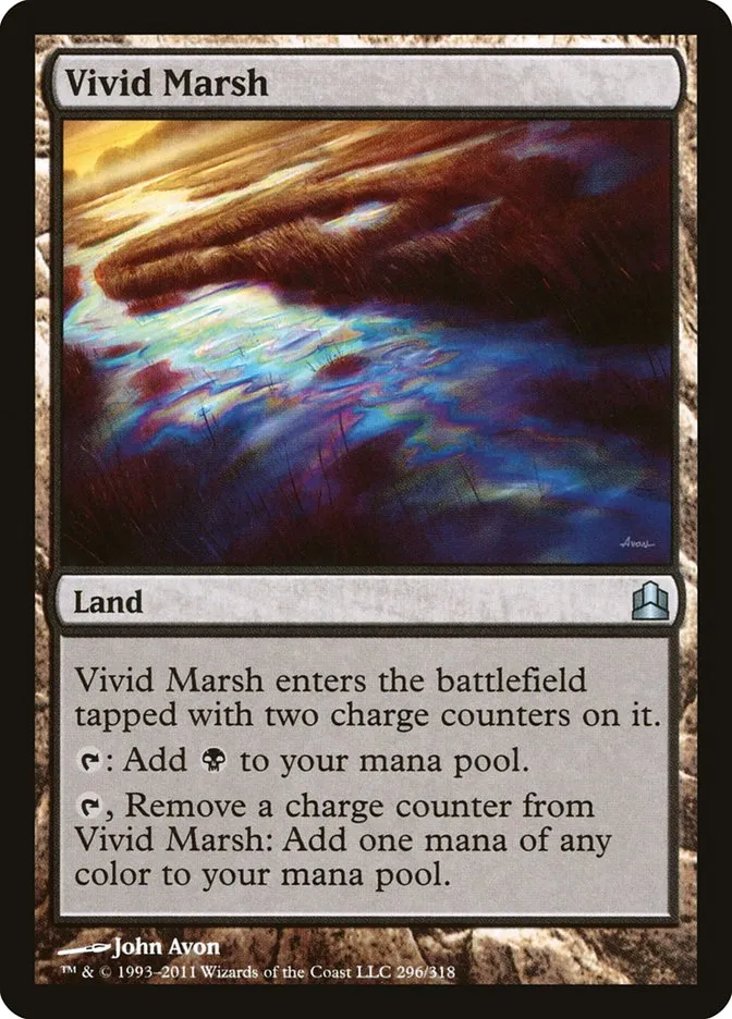 2011 Commander 2011 Vivid Marsh uncommon #296 uncommon card image
