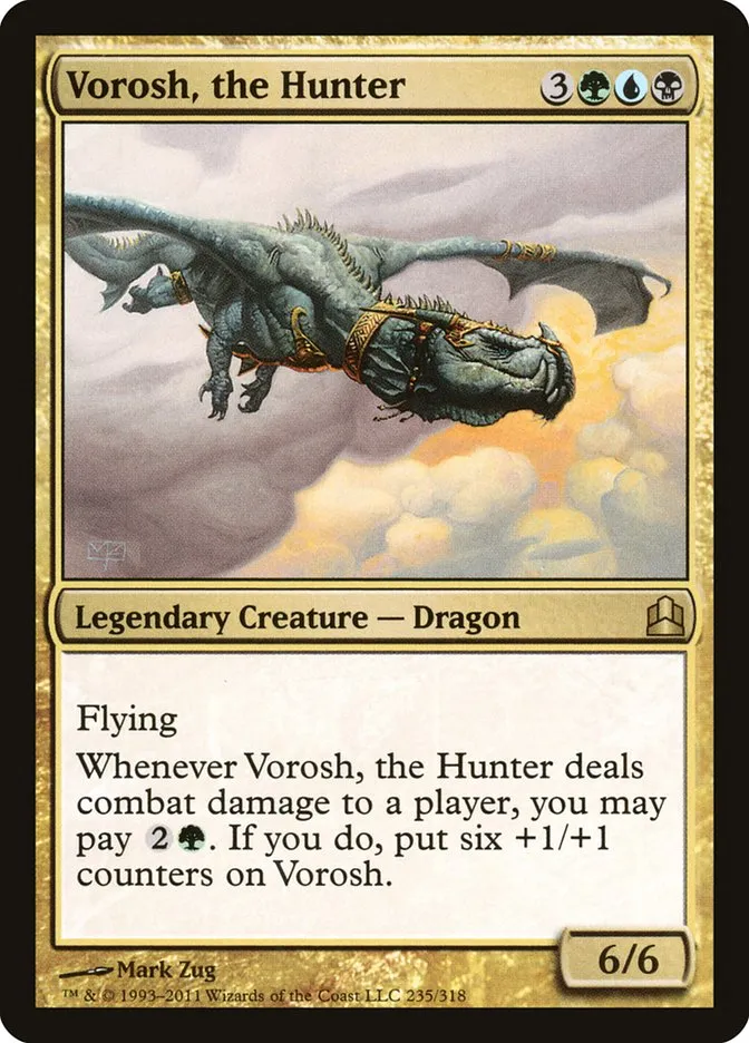 2011 Commander 2011 Vorosh, the Hunter rare #235 rare card image