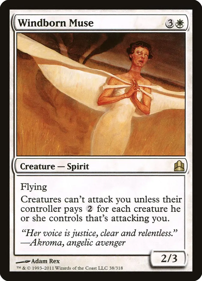 2011 Commander 2011 Windborn Muse rare #38 rare card image