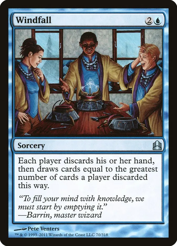 2011 Commander 2011 Windfall uncommon #70 uncommon card image