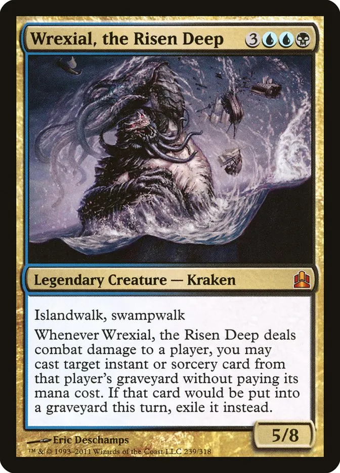 2011 Commander 2011 Wrexial, the Risen Deep mythic #239 mythic card image