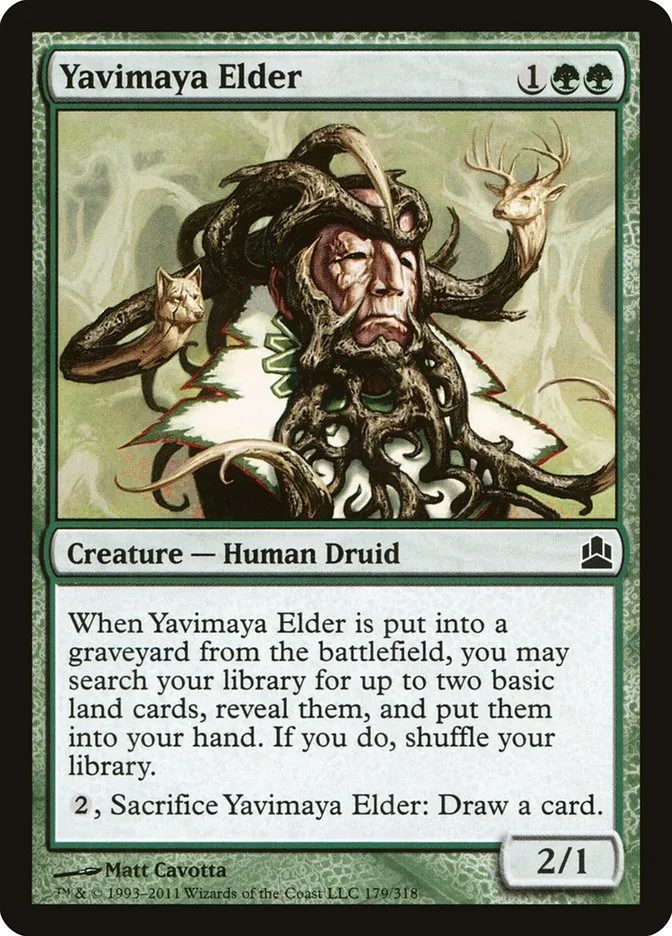 2011 Commander 2011 Yavimaya Elder common #179 common card image