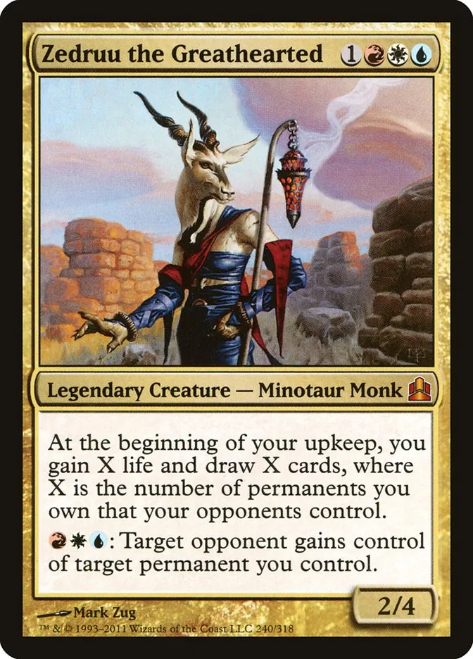 2011 Commander 2011 Zedruu the Greathearted #240 mythic card image