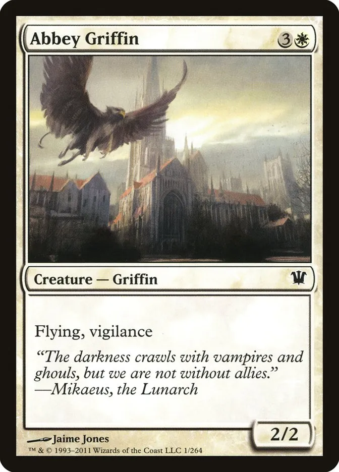 2011 Innistrad Abbey Griffin common #1 common card image