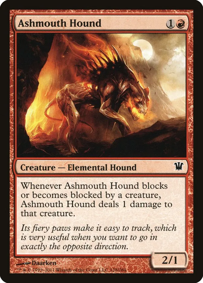 2011 Innistrad Ashmouth Hound common #128 common card image