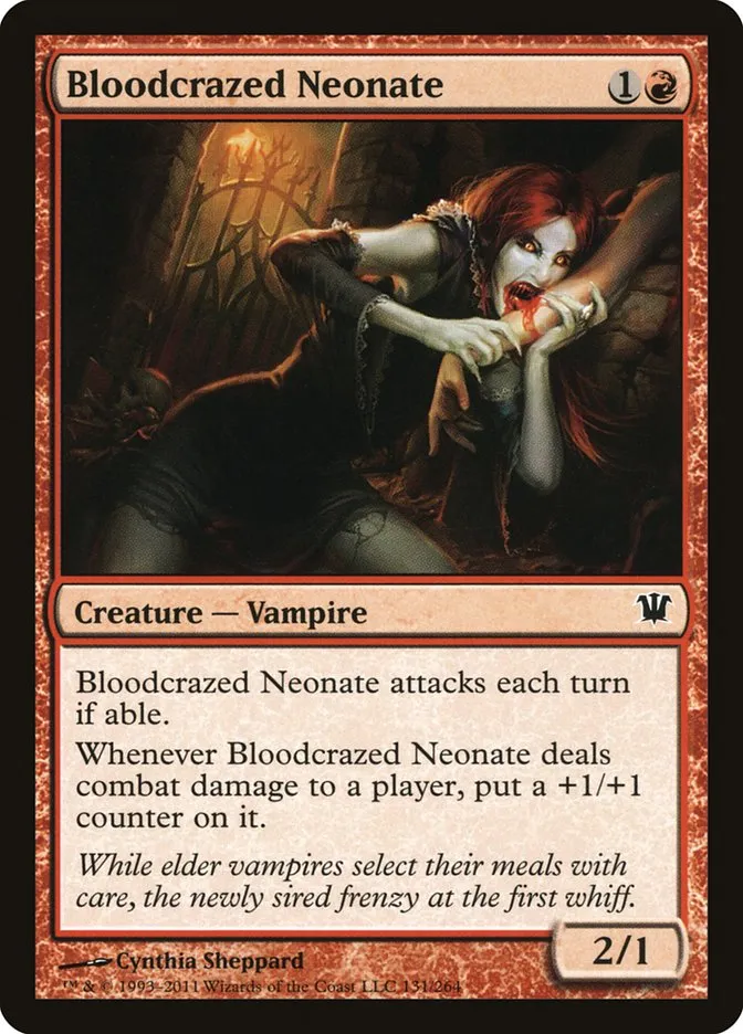 2011 Innistrad Bloodcrazed Neonate #131 common card image