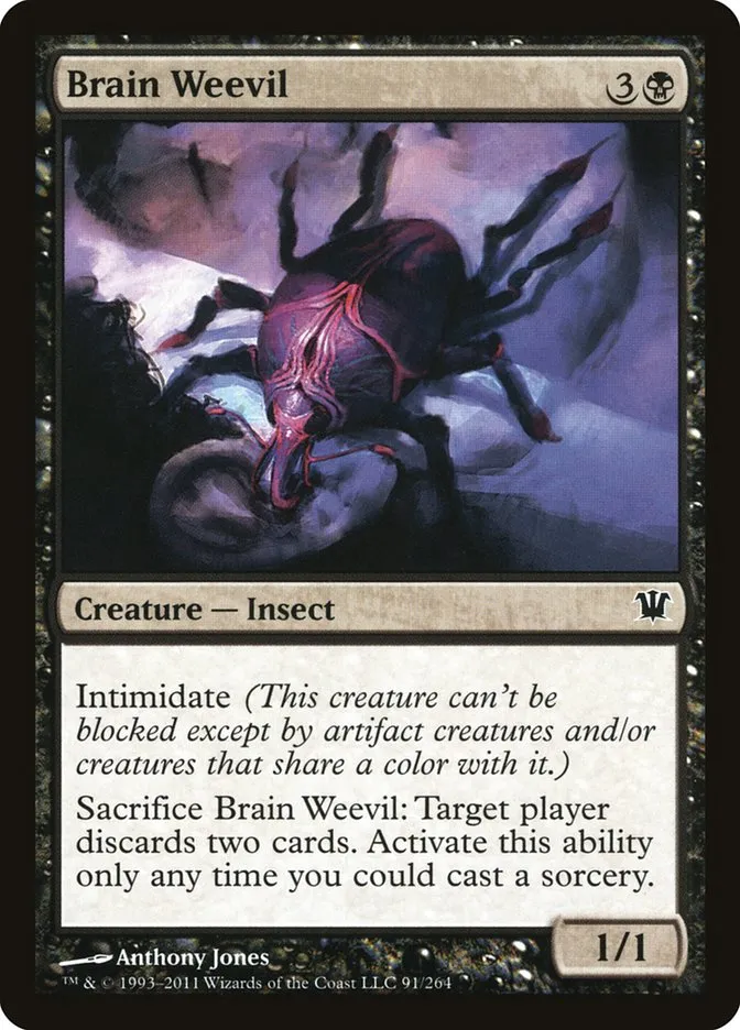 2011 Innistrad Brain Weevil common #91 common card image
