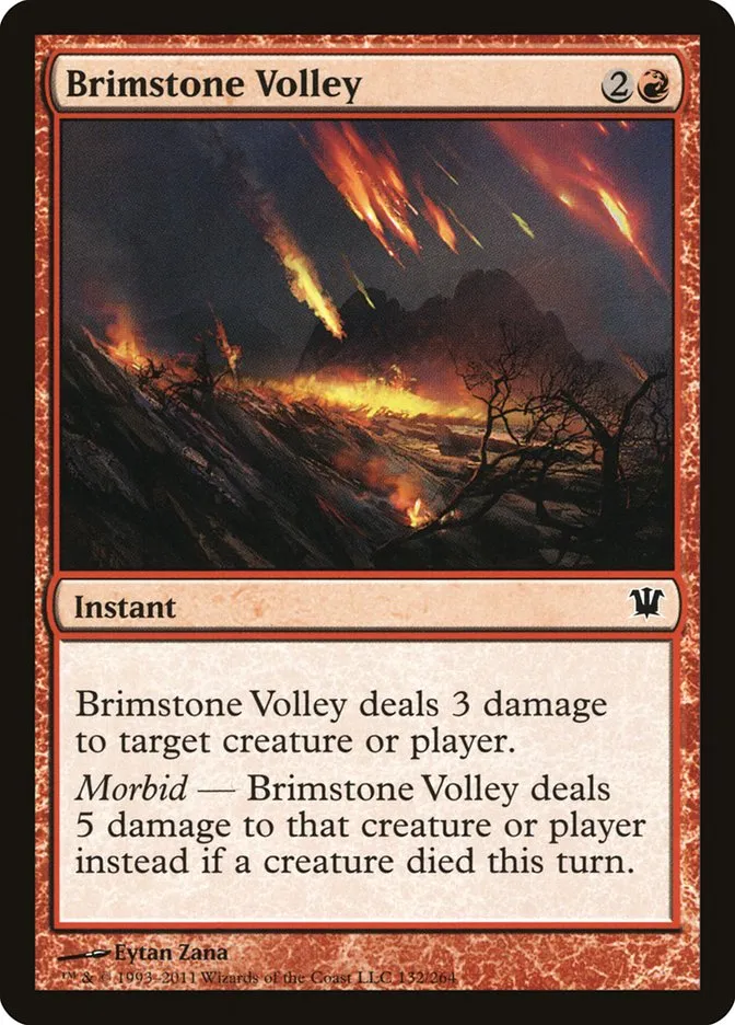 2011 Innistrad Brimstone Volley common #132 common card image