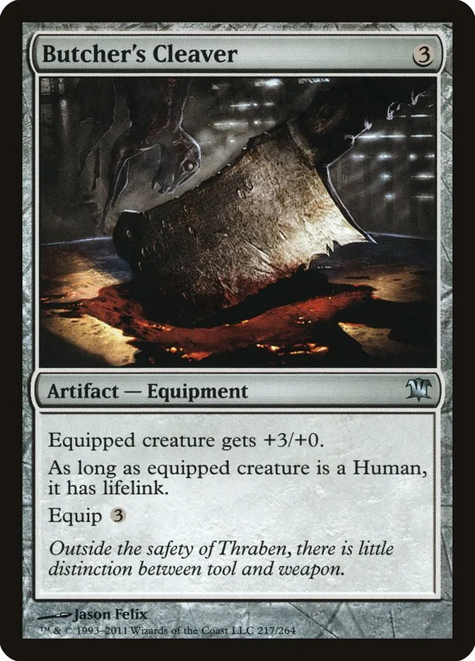 2011 Innistrad Butcher's Cleaver #217 uncommon card image