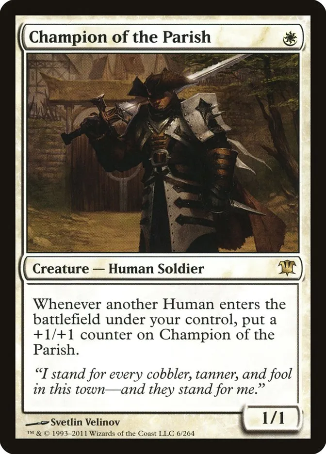 2011 Innistrad Champion of the Parish #6 rare card image