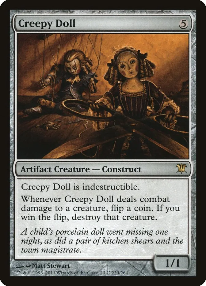 2011 Innistrad Creepy Doll #220 rare card image