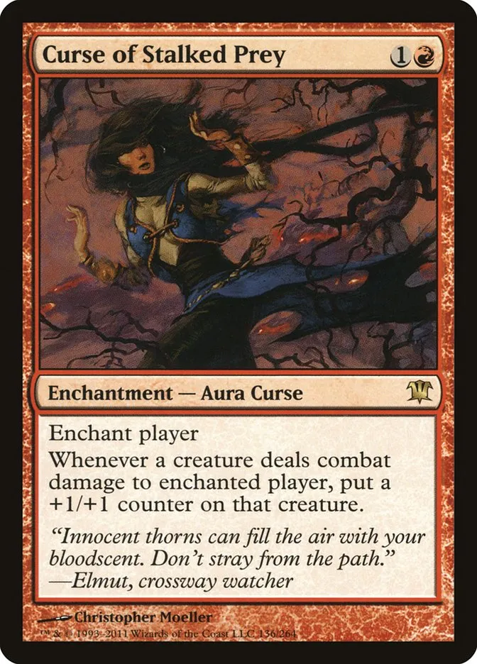 2011 Innistrad Curse of Stalked Prey #136 rare card image