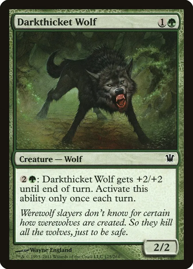 2011 Innistrad Darkthicket Wolf common #175 common card image