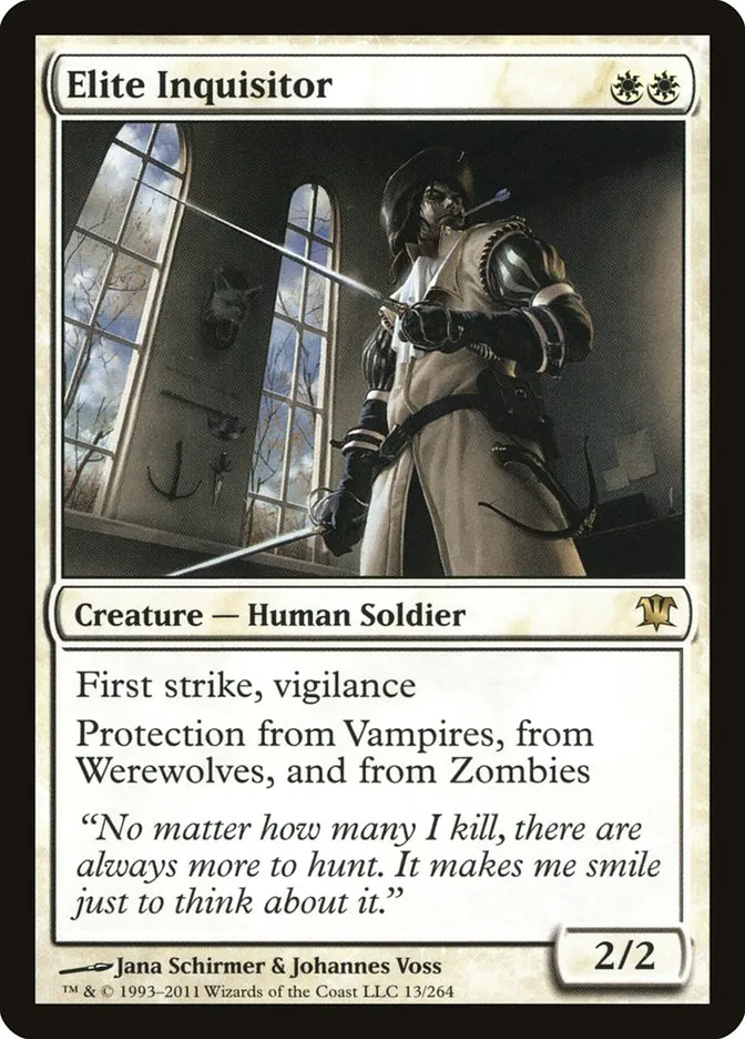 2011 Innistrad Elite Inquisitor #13 rare card image
