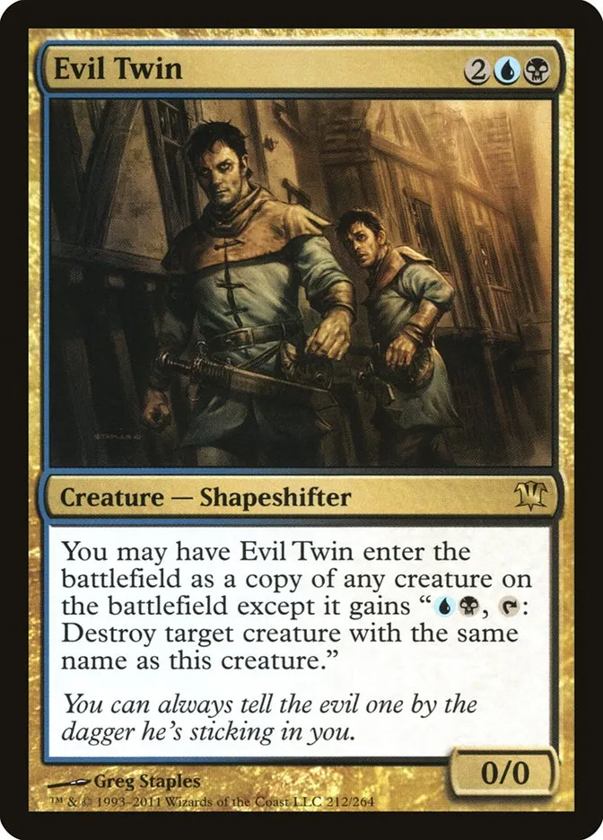 2011 Innistrad Evil Twin #212 rare card image