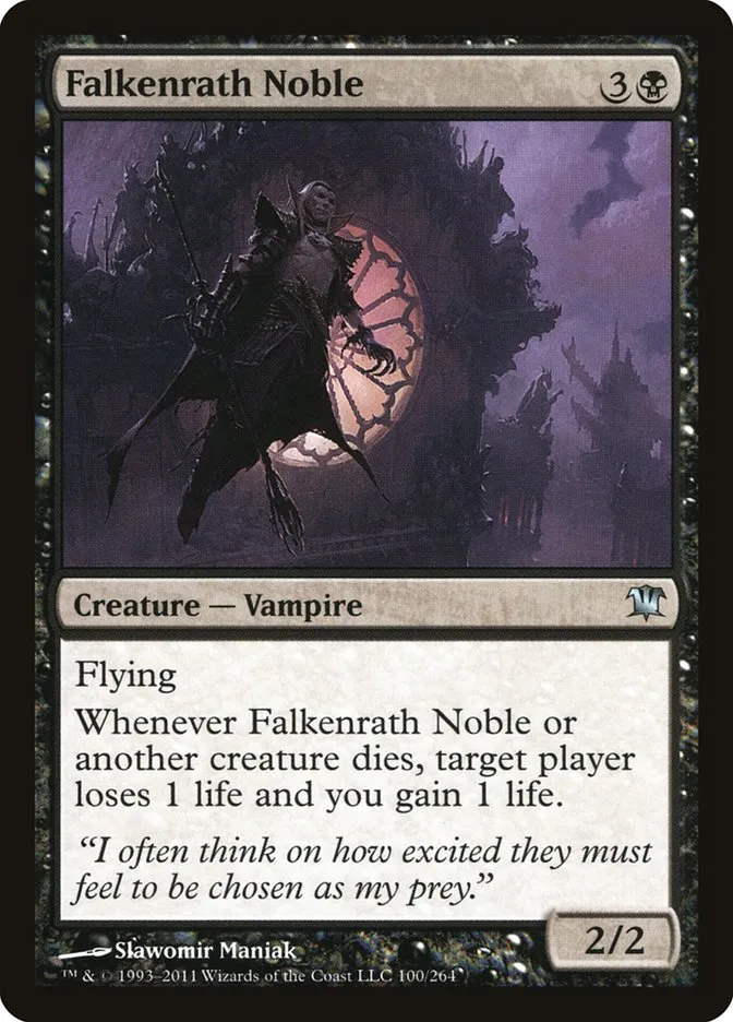 2011 Innistrad Falkenrath Noble uncommon #100 uncommon card image