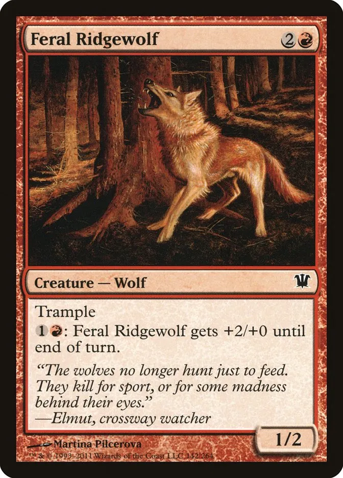 2011 Innistrad Feral Ridgewolf common #142 common card image