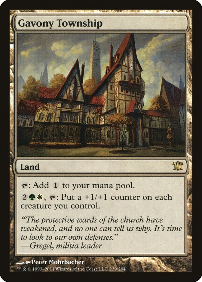 2011 Innistrad Gavony Township #239 rare card image