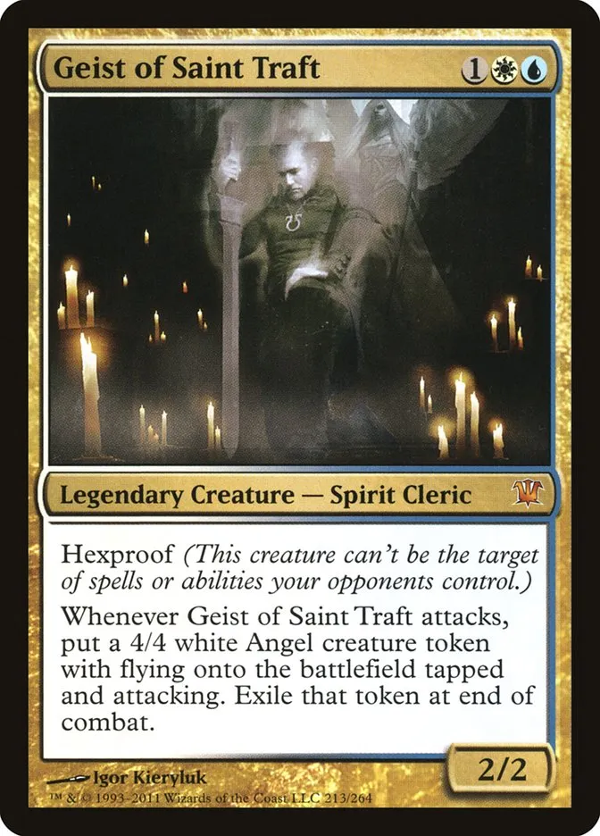 2011 Innistrad Geist of Saint Traft #213 mythic card image