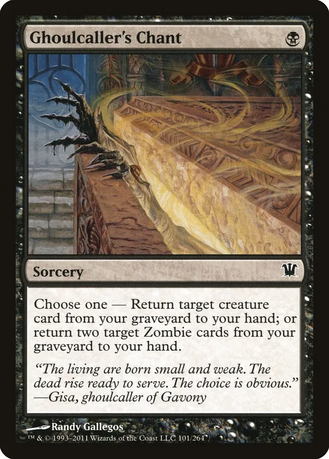 2011 Innistrad Ghoulcaller's Chant common #101 common card image